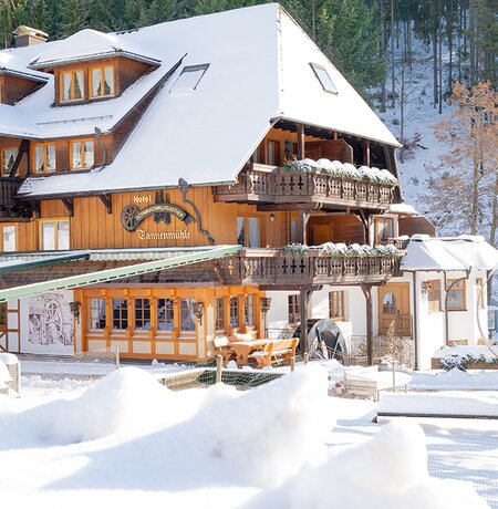 Tannenmühle von außen im Winter